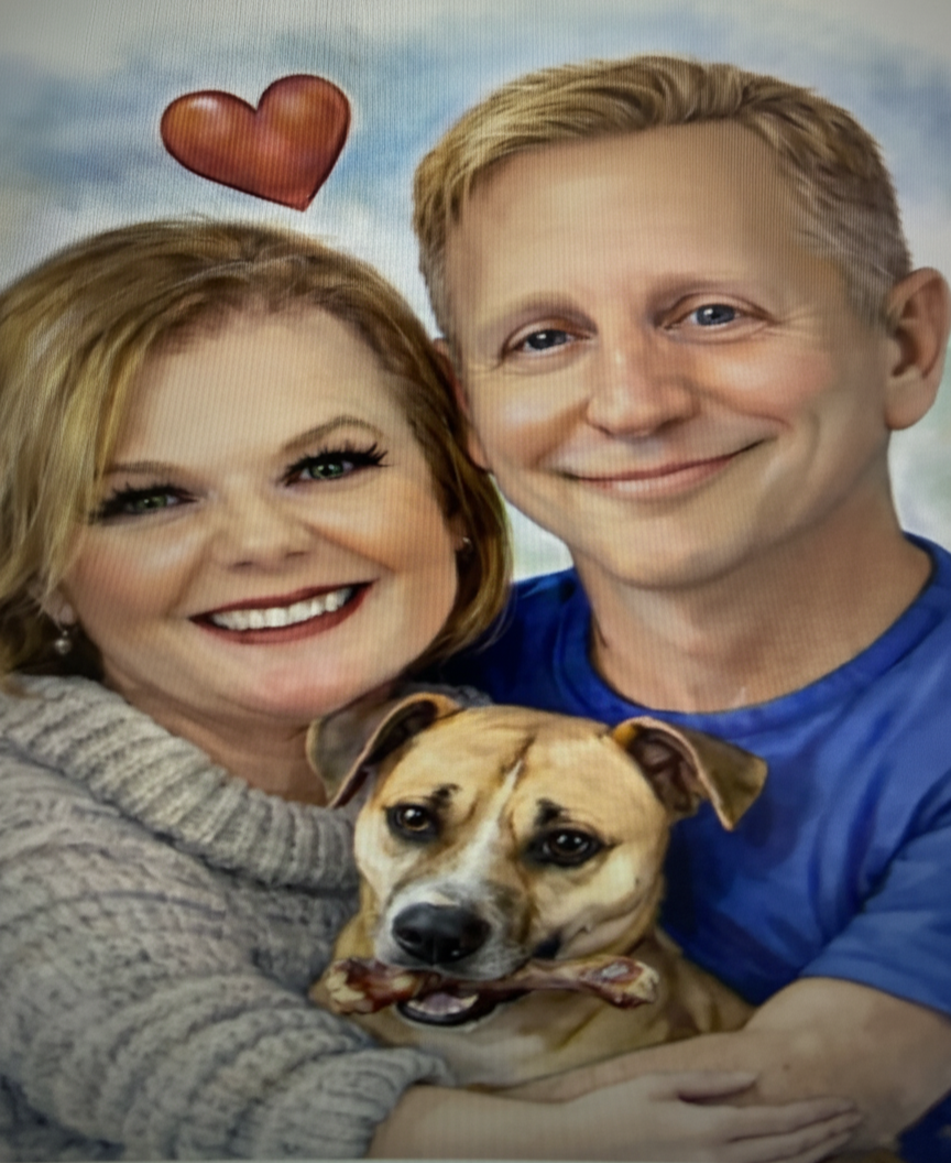 Scott and Jeanette with their dog